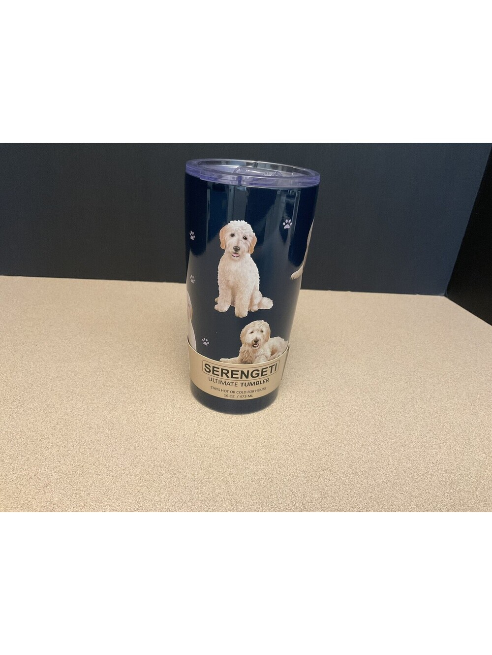 New! Serengeti Goldendoodle Serengeti 16OZ  Stainless Steel Insulated Tumbler